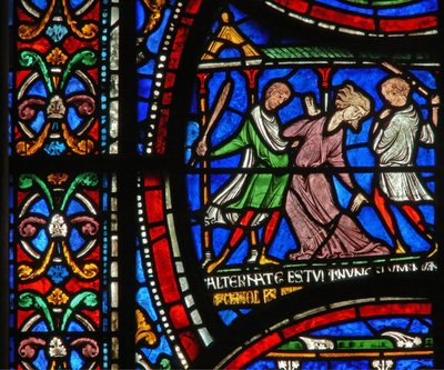 Detail from the Miracle Window depicting Mad Matilda of Cologne