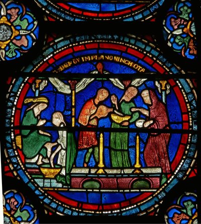 Detail from the Miracle Window depicting Petronilla being cured by English School