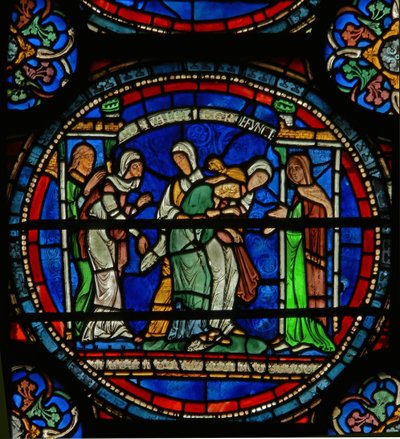 Detail from the Miracle Window depicting Petronilla