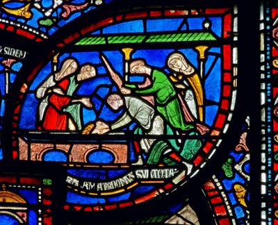 Detail from the Miracle Window depicting Richard Sunieve