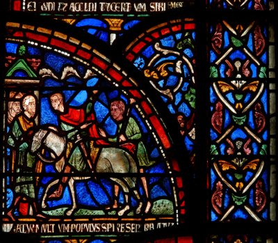 Miracle Window depicting a scene from the rescuing of William of Gloucester (detail) by English School