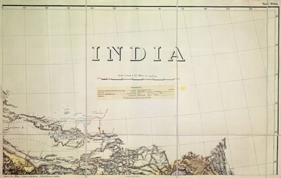 Detail of a Map of the India-Tibet Border by English School