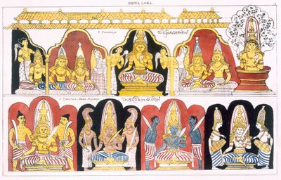Dewa Loka, from The History and Doctrine of Buddhism by Edward Upham, 1829 by English School
