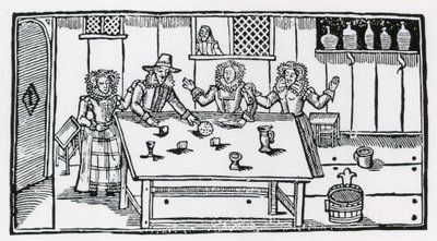 Dicing. Women in a Tavern Encouraging a Young Man to Lose His Money by English School