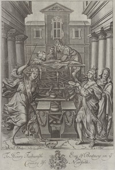 Dido building her funeral pyre by English School