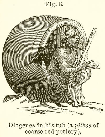 Diogenes in his Tub by English School