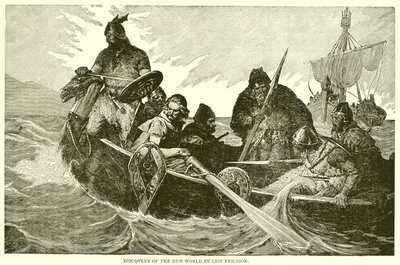 Discovery of the New World by Leif Ericsson by English School
