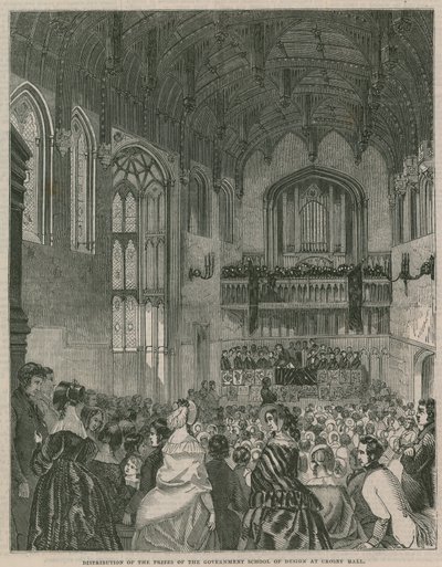 Distribution of the Government School of Design at Crosby Hall by English School