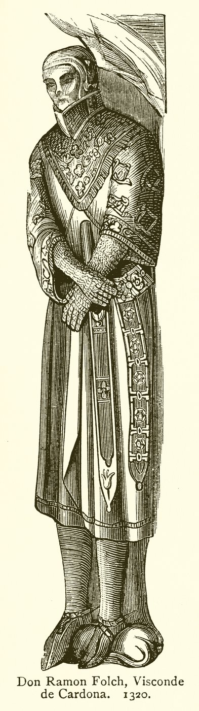 Don Ramon Folch, Viscount of Cardona. 1320 by English School
