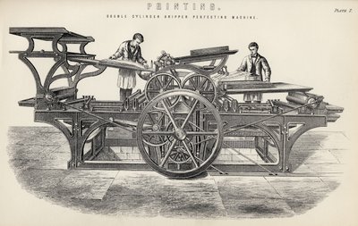 Double cylinder gripper perfecting machine, from The National Encyclopaedia, published by William Mackenzie, London, late 19th century by English School