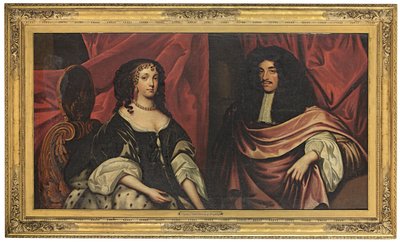 Double Portrait of King Charles II and Catherine of Braganza by English School