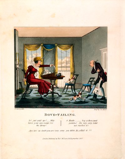 Dove-tailing, engraved by George Hunt, published by Thomas Mclean by English School