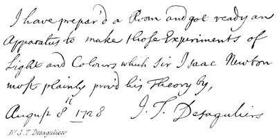 Dr. J. T. Desaguliers by English School