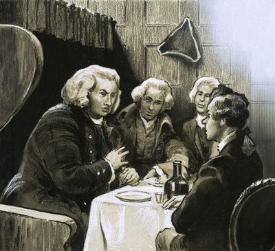 Dr Johnson at Dinner by English School