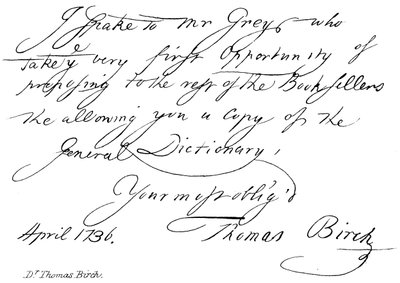 Dr. Thomas Birch by English School