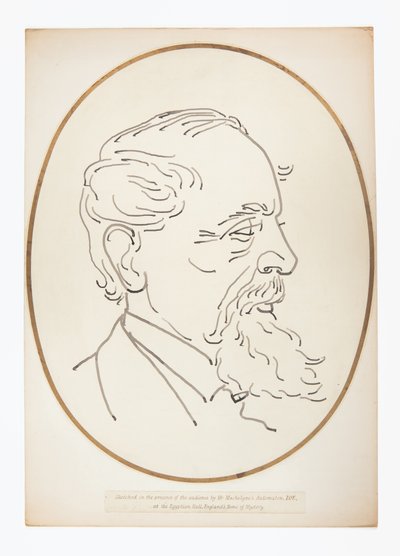 Drawing of Charles Dickens by Mr. Maskelyne