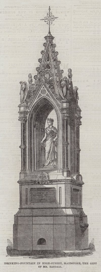 Drinking-Fountain in High-Street, Maidstone, the Gift of Mr Randall by English School