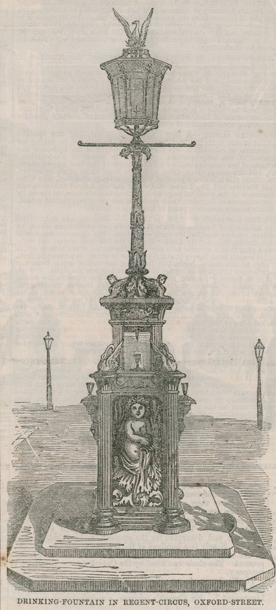 Drinking Fountain in Regent Circus by English School