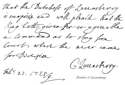 Duchess of Queensberry by English School