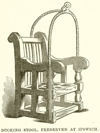 Ducking Stool Preserved at Ipswich by English School