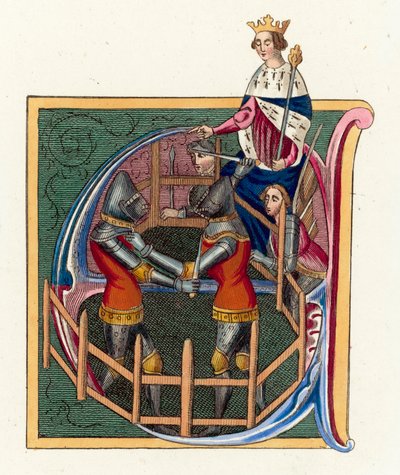 Duel before King Richard II by English School