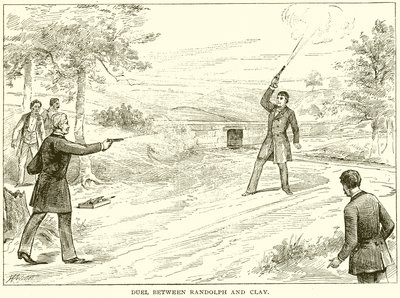 Duel between Randolph and Clay by English School