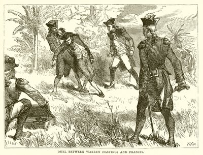 Duel between Warren Hastings and Francis by English School