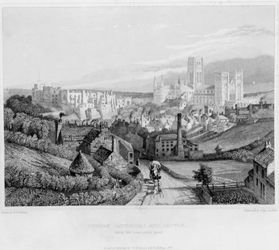 Durham Cathedral and Castle from Newcastle Road, 1841 by English School