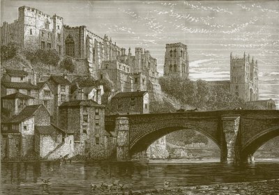 Durham, from the River by English School