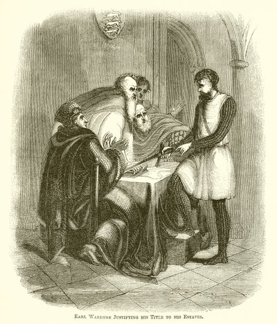 Earl Warenne justifying his Title to his Estates by English School