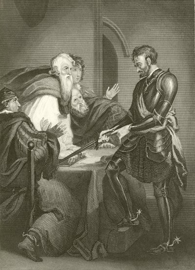 Earl Warrenne Justifying the Titles to His Estates by English School