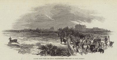 Easter Hunt with the Royal Stag Hounds, the Meet at Stoke Common by English School