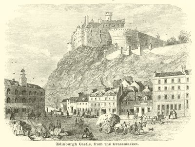 Edinburgh Castle, from the Grassmarket by English School