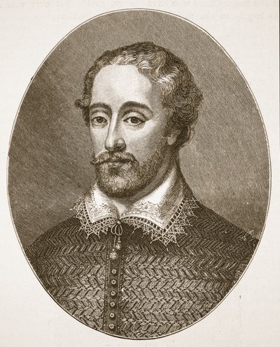 Edmund Spenser, from an engraving by G. Vertue, illustration from The Church of England: A History for the People by H.D.M. Spence-Jones by English School