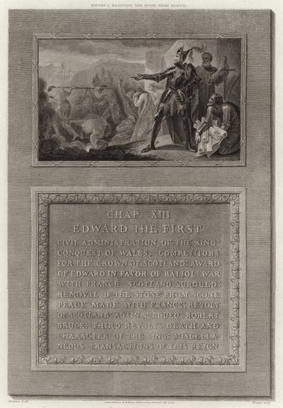 Edward I Removing the Stone from Scone by English School