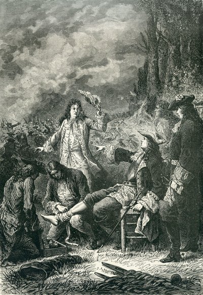 Edward Villiers Wounded at the Battle of Newbury by English School