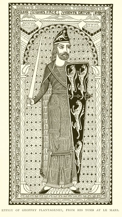 Effigy of Geoffrey Plantagenet, from His Tomb at Le Mans by English School