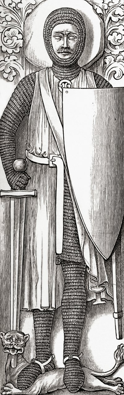 Effigy of William Marshall from His Tomb in Temple Church, London by English School