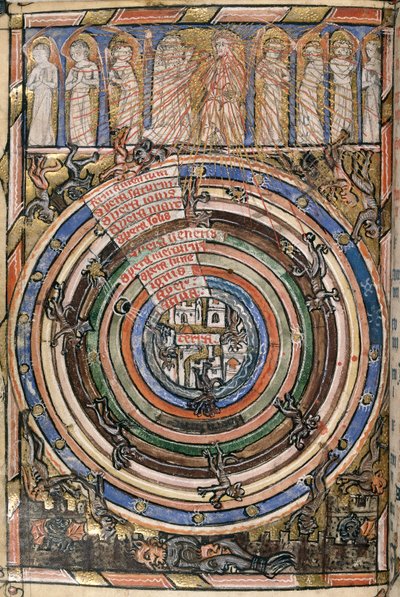 Table of the Spheres between Heaven and Hell, illustration from the 