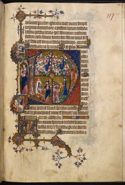 Egerton MS 3277, f.123r, Large historiated initial 
