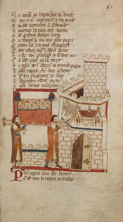 King John’s body was taken to Worcester Cathedral for burial, illustration from 