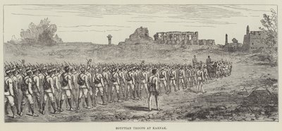 Egyptian Troops at Karnak by English School