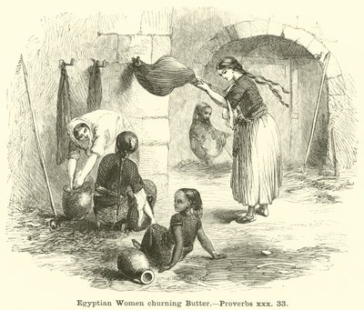 Egyptian Women churning Butter by English School