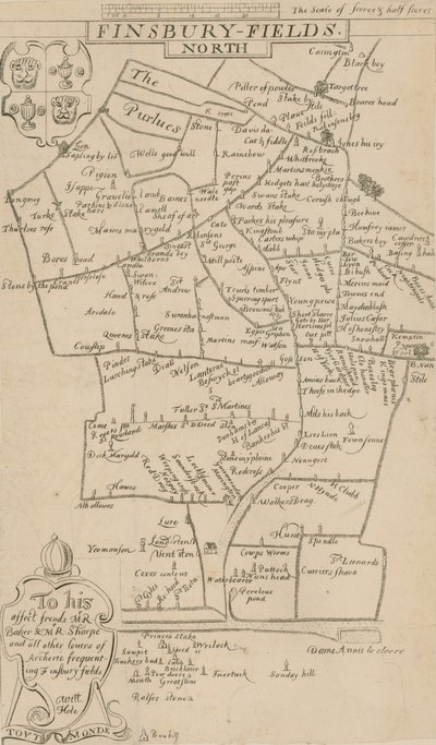 Elaboration of a 1594 Archery Map by English School