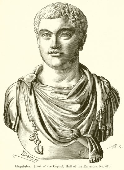 Elagabalus (Bust of the Capitol, Hall of the Emperors, No. 57) by English School