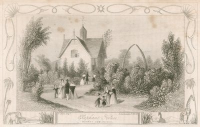 Elephant House at Surrey Zoological Gardens, London by English School