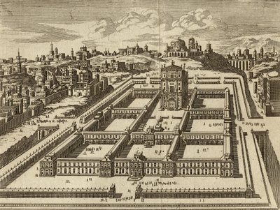 Elevation of the Temple of Jerusalem as Built by Herod by English School