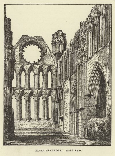 Elgin Cathedral East End by English School