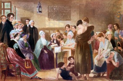 Elizabeth Fry Visiting Newgate Prison by English School