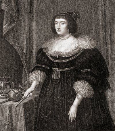 Elizabeth, Queen of Bohemia (1596-1662), from Lodges British Portraits, 1823 by English School